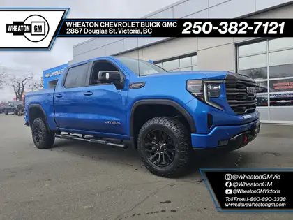 Blue 2022 GMC Sierra 1500 AT4X Crew Cab 4WD Pickup Truck Four-Wheel Drive Automatic