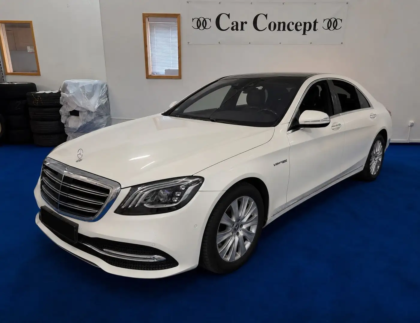 Mercedes-Benz S 560 4MATIC Pano Massage AHK Sitzklima Voll Weiß - 1