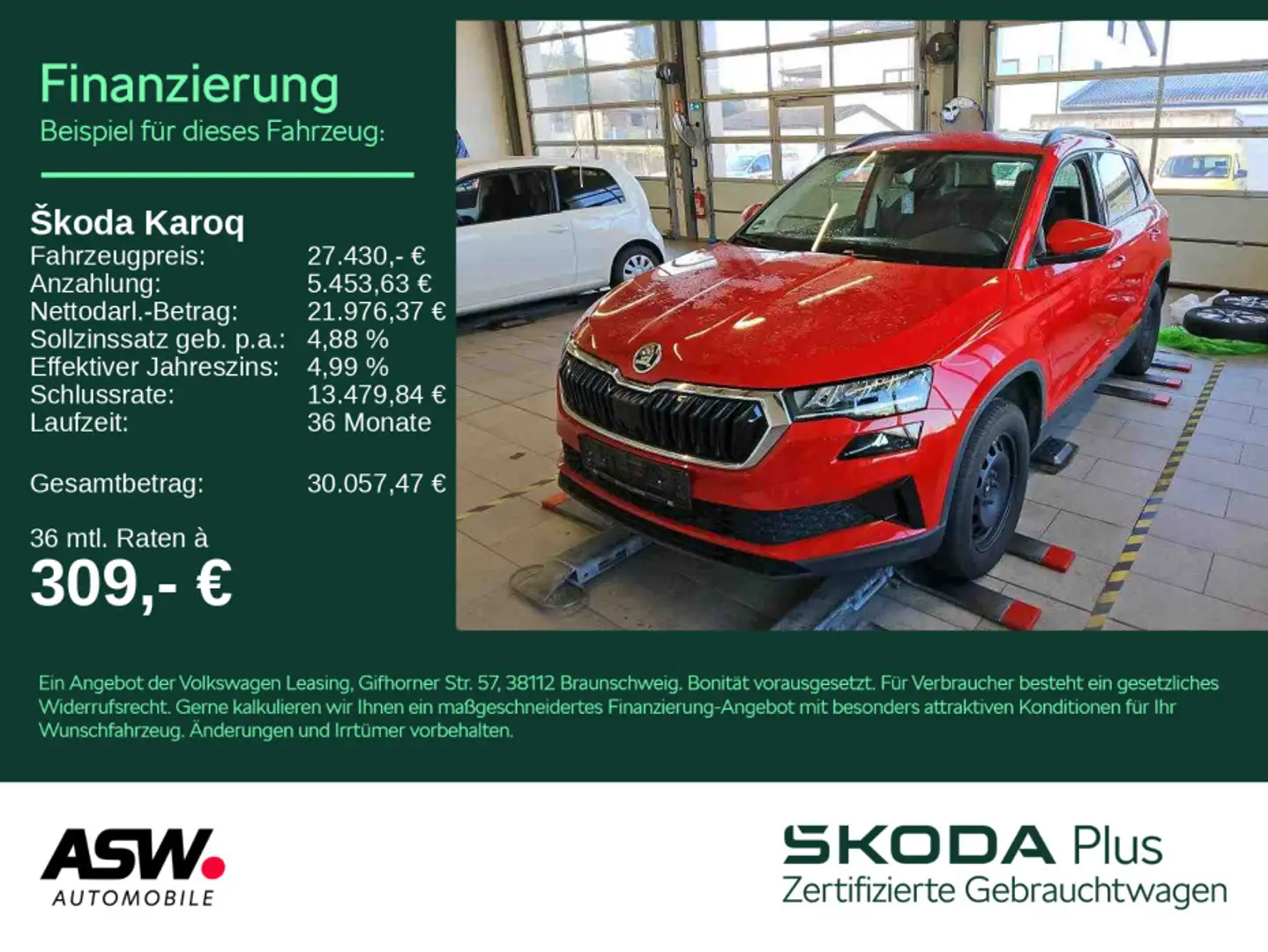 Skoda Karoq Style 4x4 2.0 TDI DSG LED Navi RFK ACC AHK Rot - 1