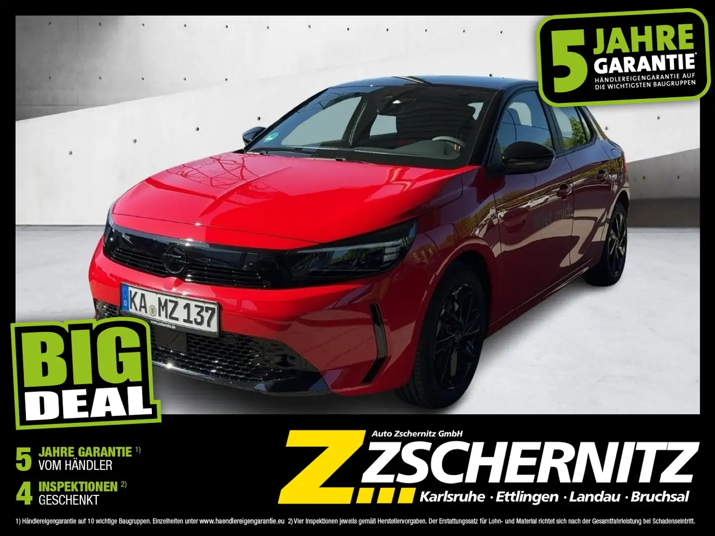 Opel Corsa F 1.2 Turbo YES Klima Radio PDC Bluetooth Rot - 1