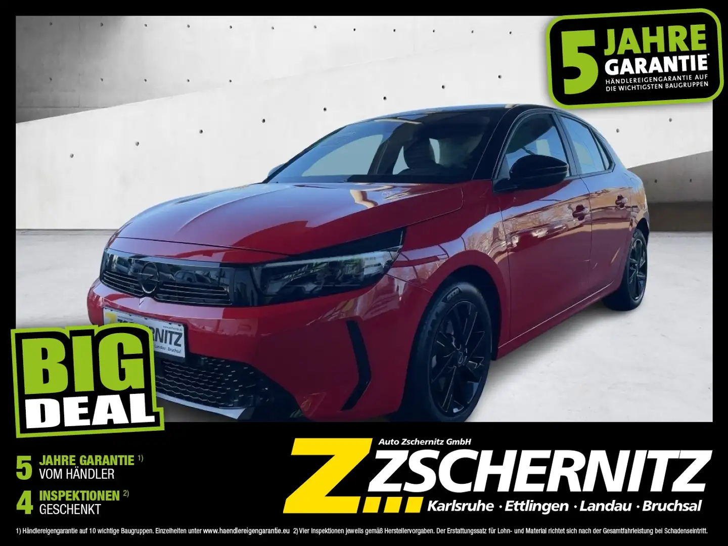 Opel Corsa F 1.2 Turbo YES Klima Radio PDC Bluetooth Red - 1