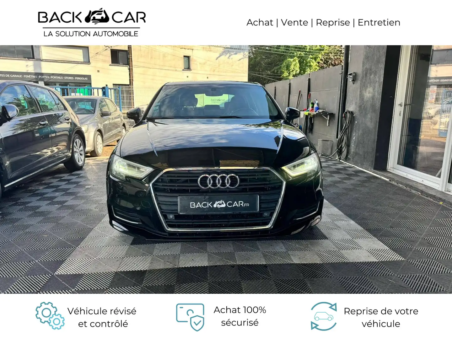 Audi A3 2.0 TDI 150 S tronic 6 Design Luxe - TOIT OUVRANT / VIRTUAL COCKPIT / SIEGES CUIR / APPLE CARPLAY Schwarz - 2