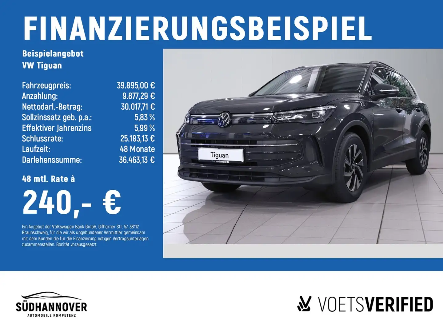 Volkswagen Tiguan Life 2.0 TDI DSG AHK+NAVI+LED+SHZ+PDC+GRA Gris - 2