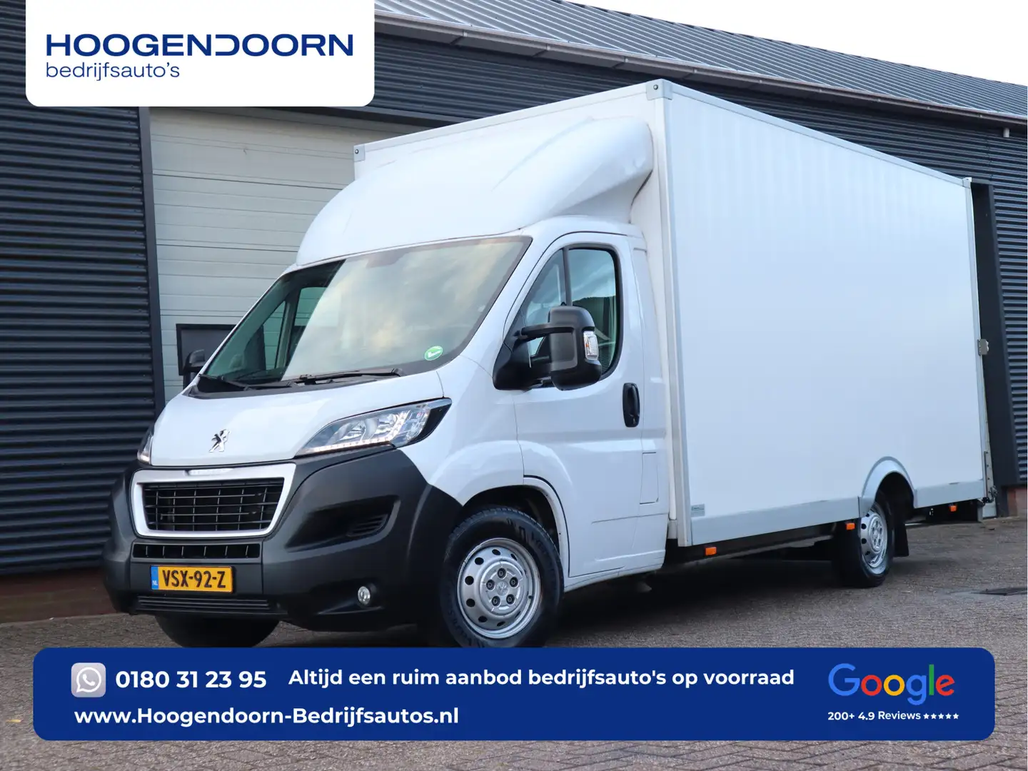 Peugeot Boxer 2.2 BlueHDi 141pk Euro 6 Bakwagen 4,5m - Navi - Ca Weiß - 1