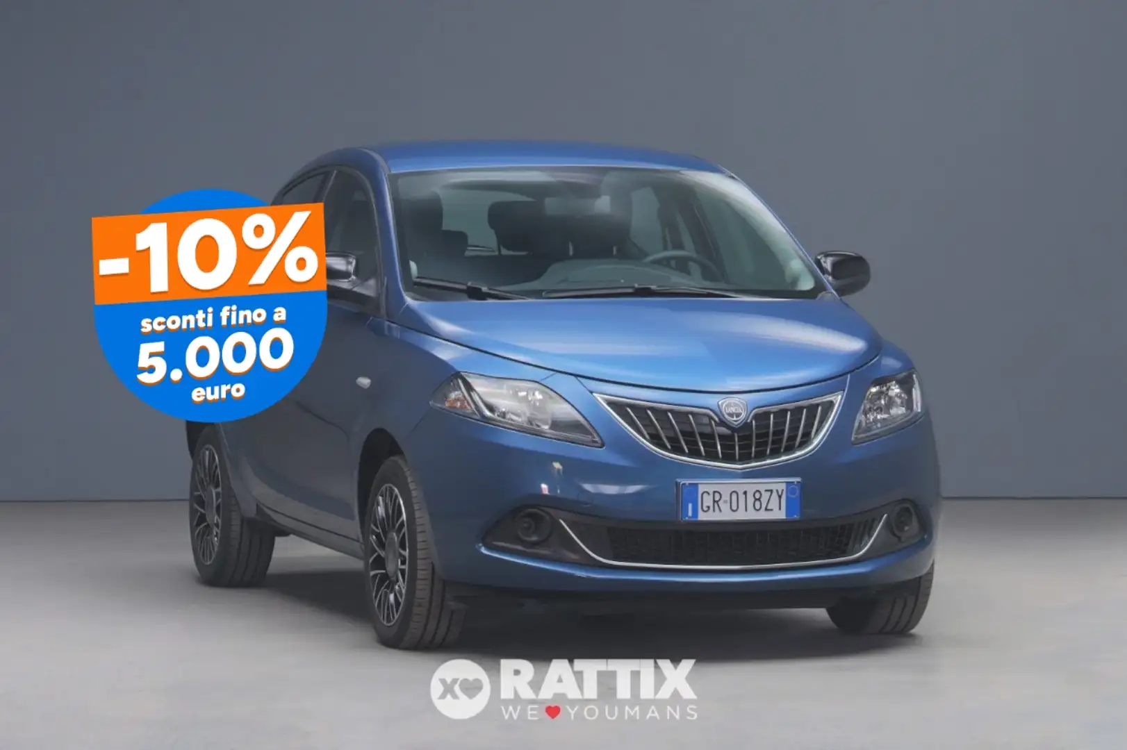 Lancia Ypsilon 1.0 Firefly Hybrid 70CV Platino Blu/Azzurro - 1