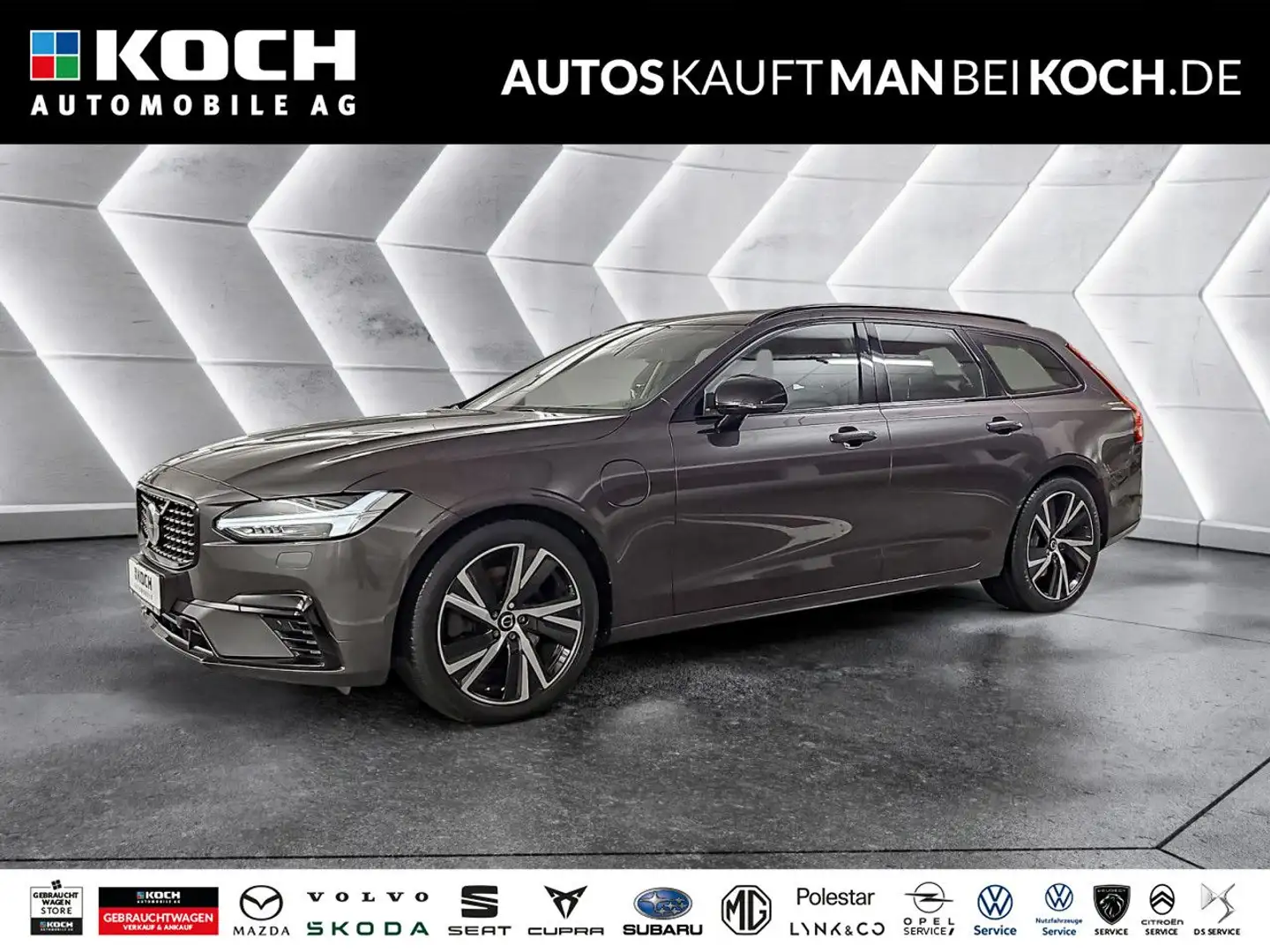 Volvo V90 T6 Recharge AWD R-Design BLIS ALARM MEM 4SHz Gris - 1