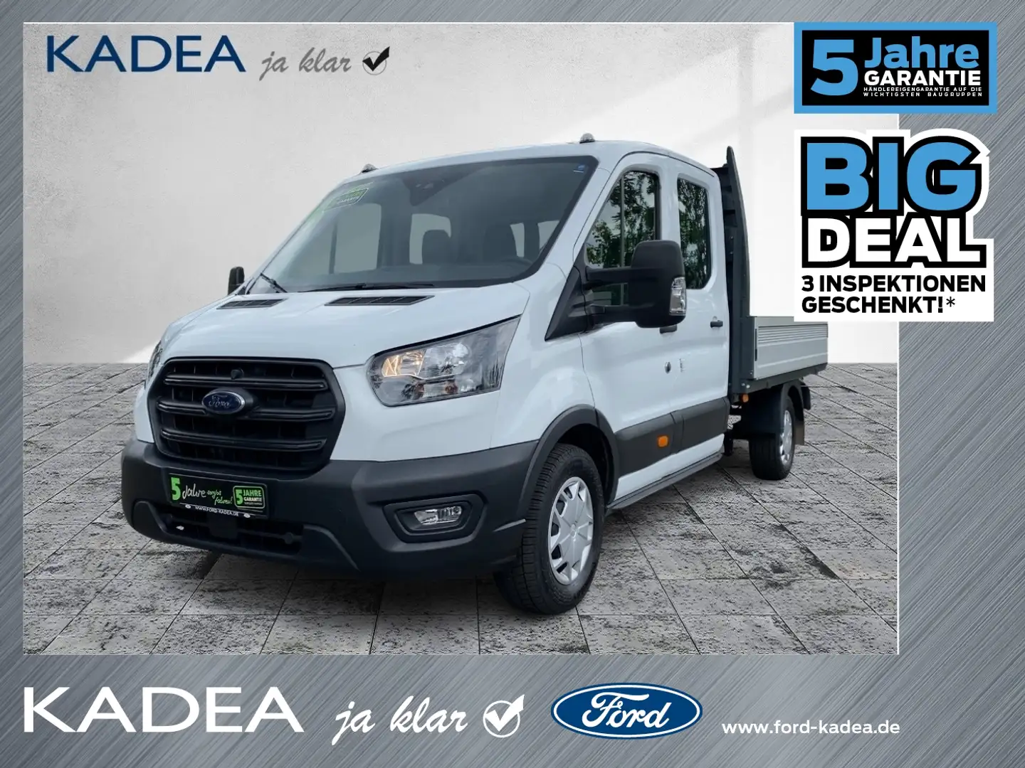 Ford Transit Pritsche Doppelkabine 350 L3 Trend Klima Weiß - 1