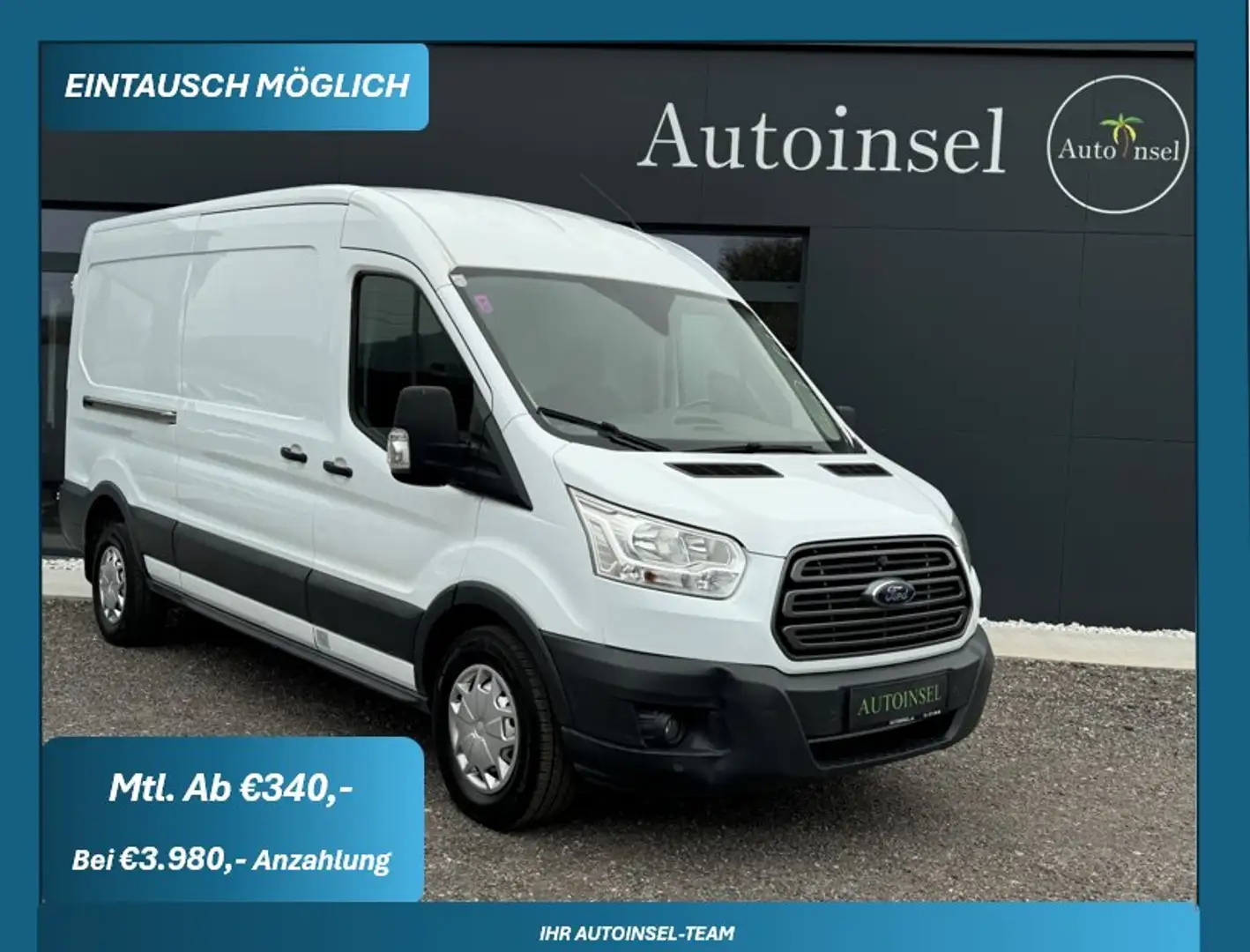 Ford Transit 350 L3 Tempomat,PDC,MwSt. ausweisbar Weiß - 1