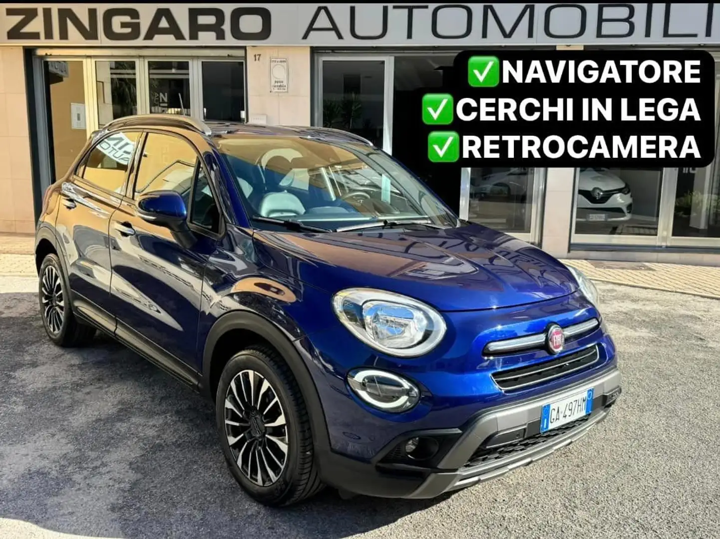 Fiat 500X 1.3 MJ 95 CV. CITY CROSS NAVI+CERCHI+RETROC. Blu/Azzurro - 1