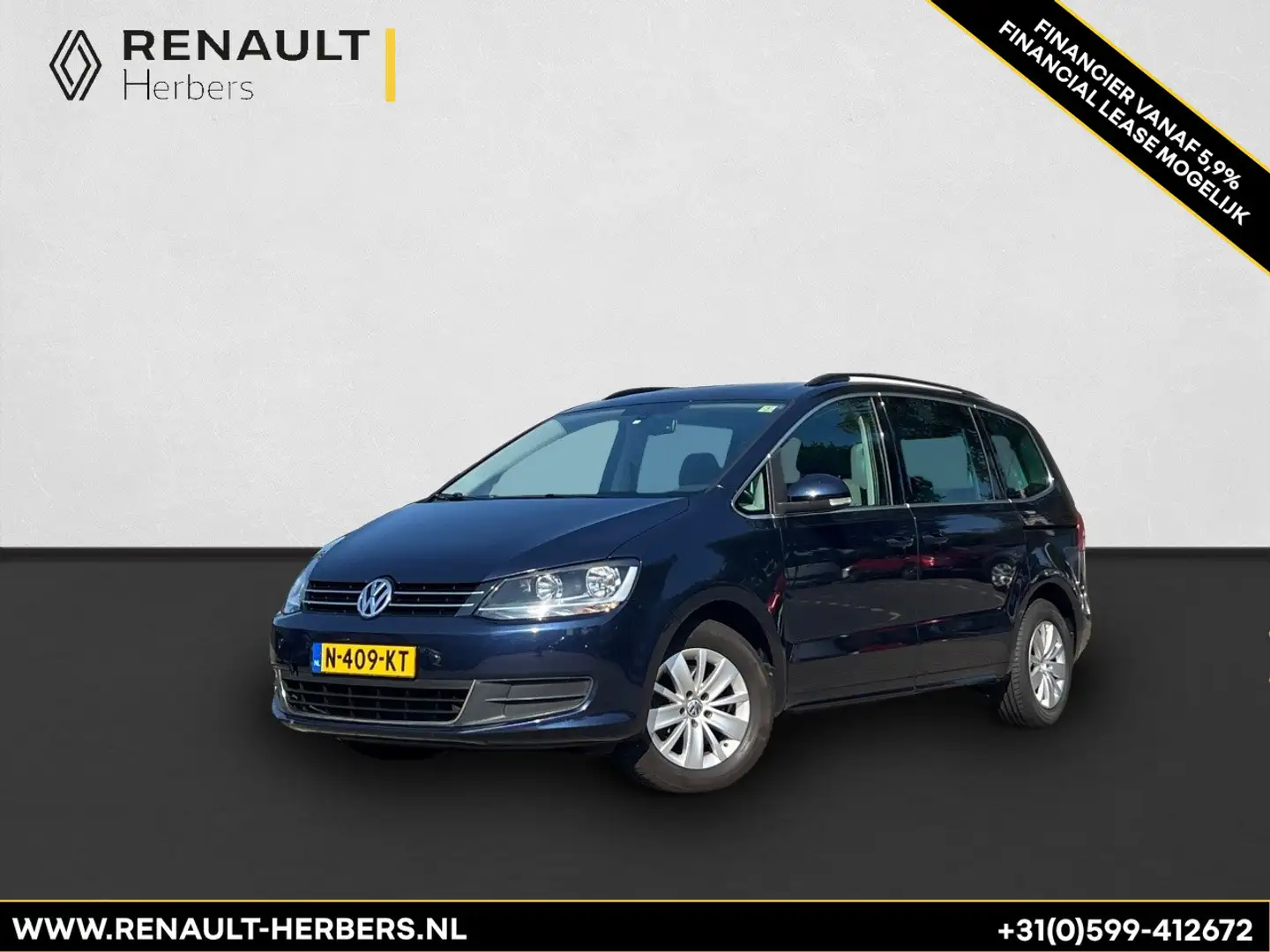 Volkswagen Sharan 1.4 TSI Highline 6p. DSG / AUTOMAAT / CAMERA / PAN Blauw - 1