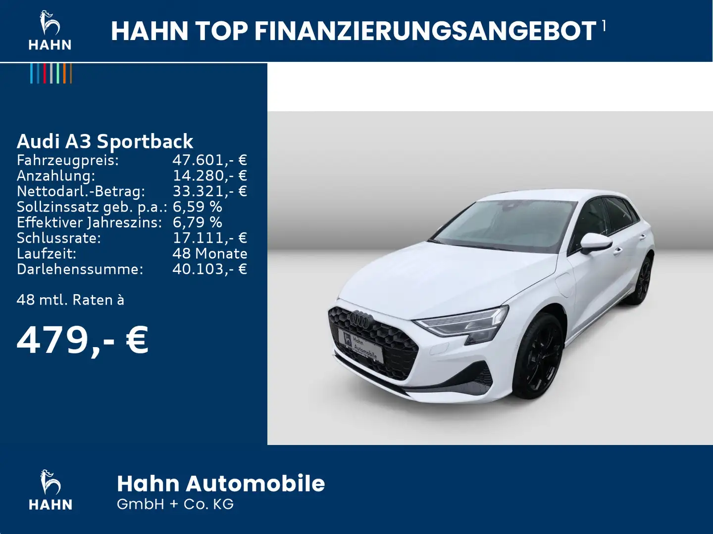Audi A3 advanced 40 TFSIe Weiß - 2