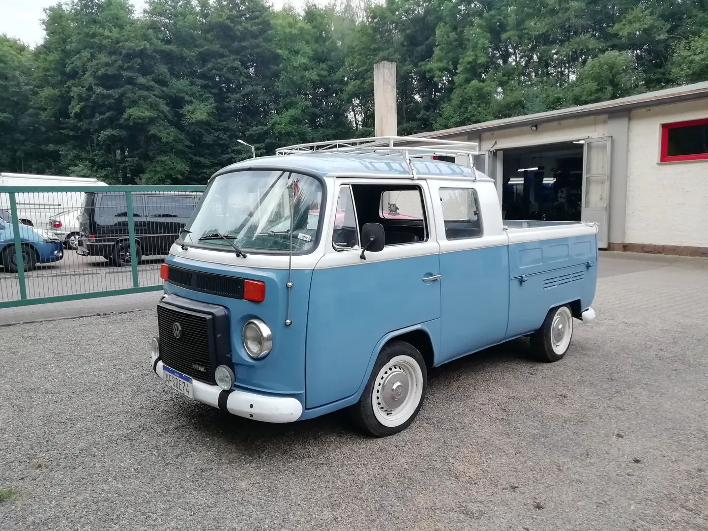 Volkswagen T2 Doka Pickup, Diesel, HU neu Blauw - 1