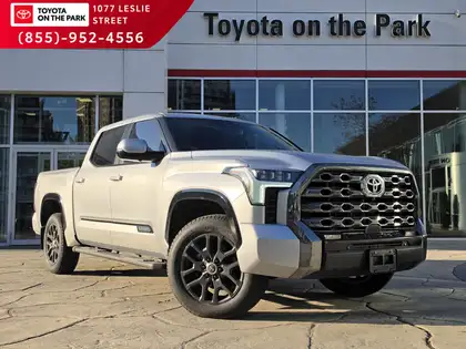 Silver 2024 Toyota Tundra Platinum CrewMax Cab 4WD Pickup Truck Four-Wheel Drive Automatic