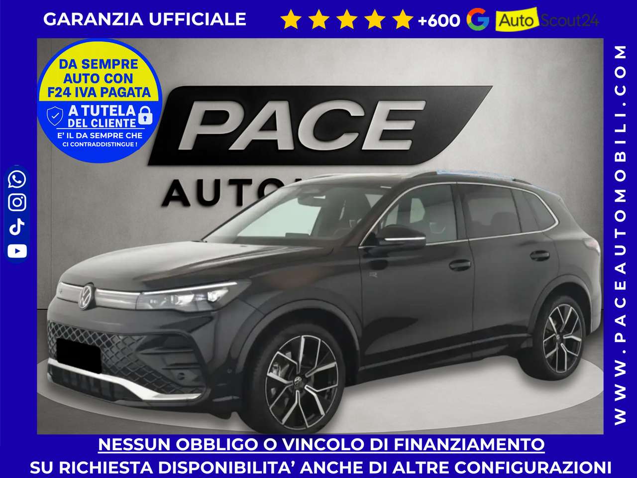 Volkswagen Tiguan R LINE R-LINE RLINE BLACK PACK 20" TETTO LACK PACK