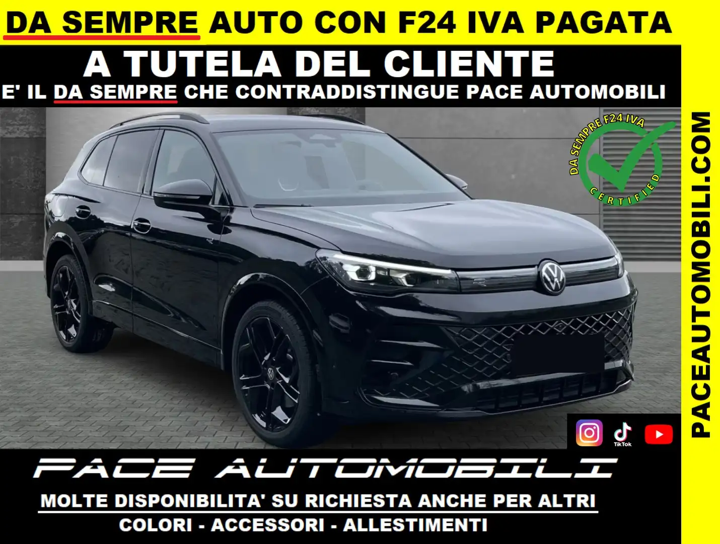 Volkswagen Tiguan R LINE R-LINE RLINE BLACK PACK 20" LED  BLACK PACK Nero - 1
