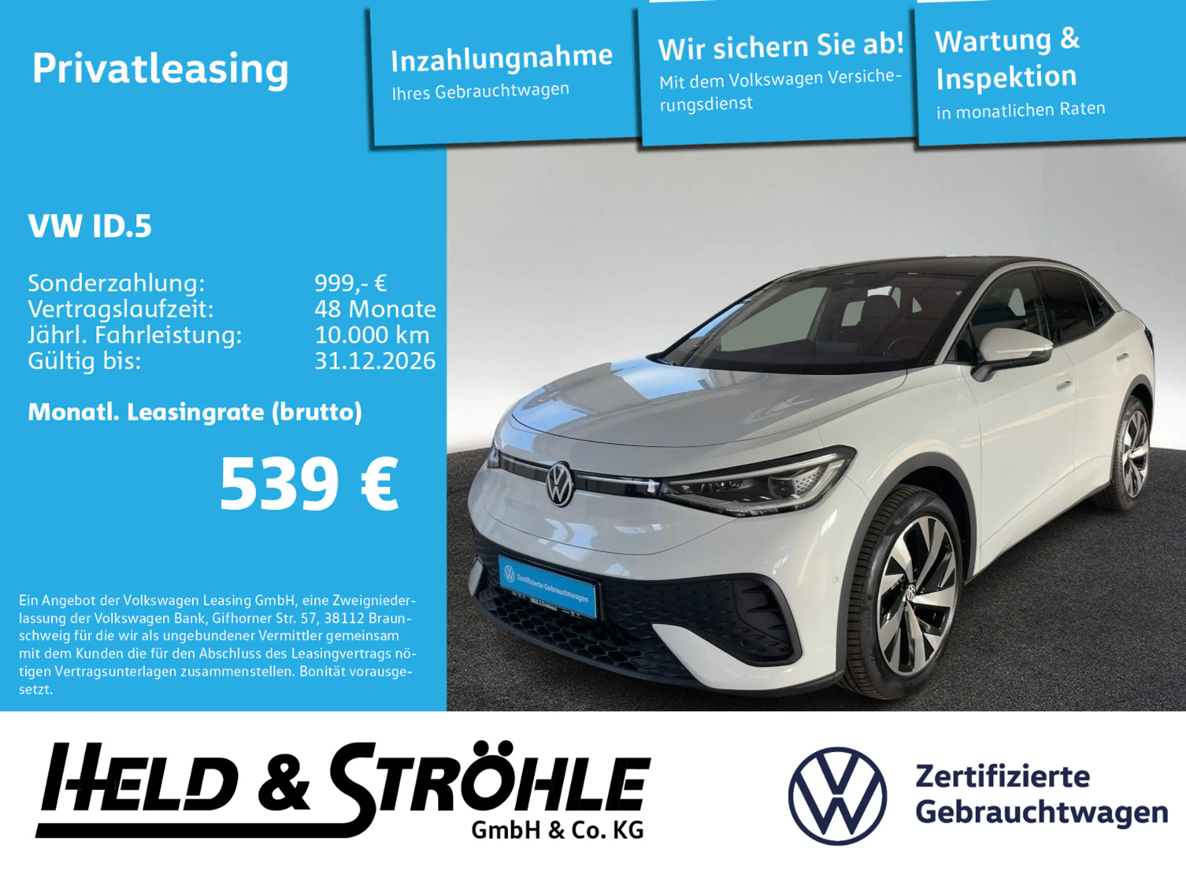 Volkswagen ID.5 Pro AHK MATRIX HuD WÄPU KAM NAVIPRO H/K 20"