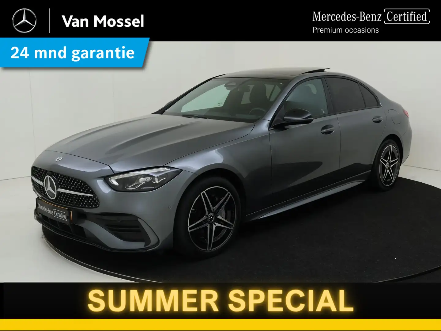 Mercedes-Benz C 300 e AMG Line / Panoramadak/ Night / Stoelverwarming Gris - 1