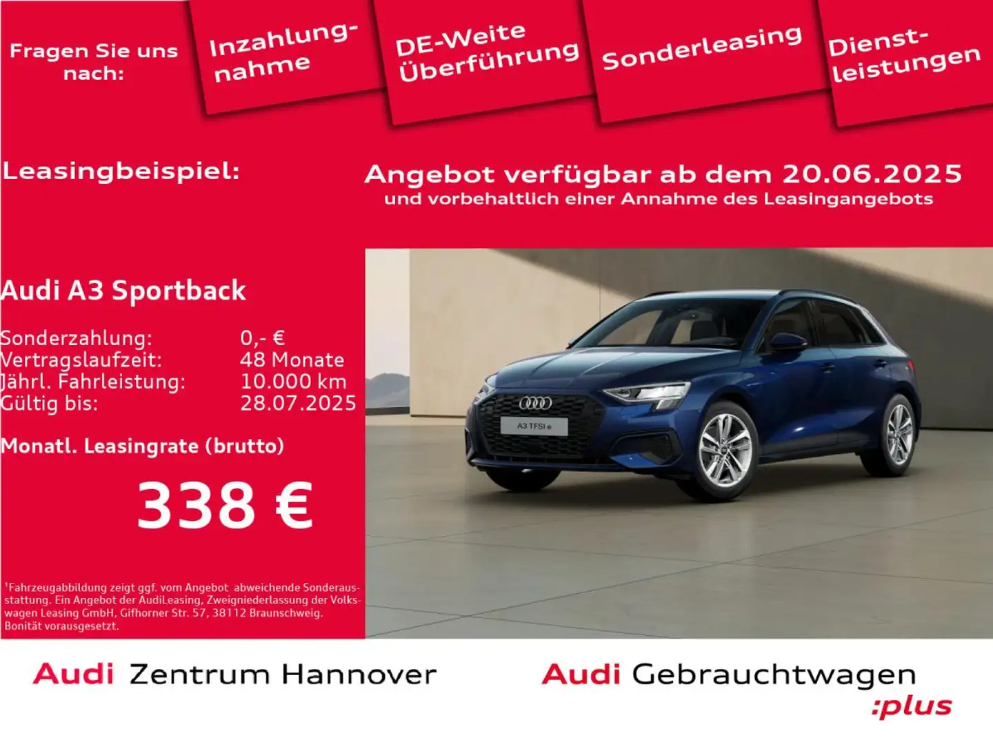 Audi A3 Sportback 40 TFSIe Kamera virtual Navi ACC Blau - 1