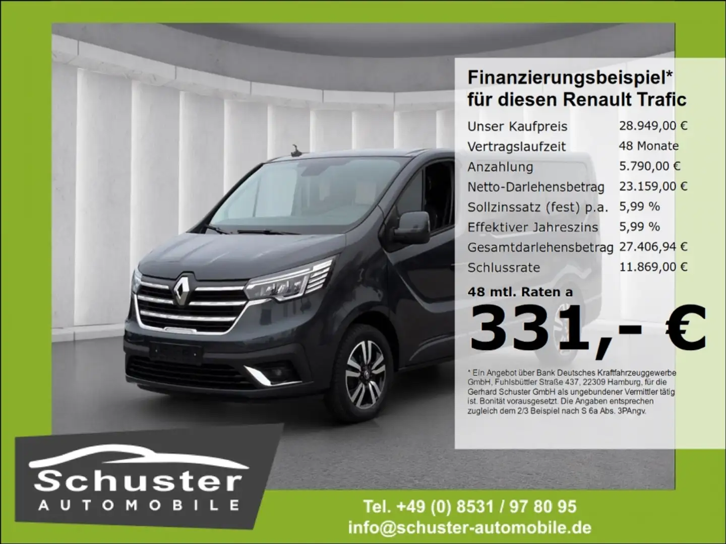 Renault Trafic SpaceClass 2.0D*8-Sitze LED Tempo SHZ PDC Grau - 1
