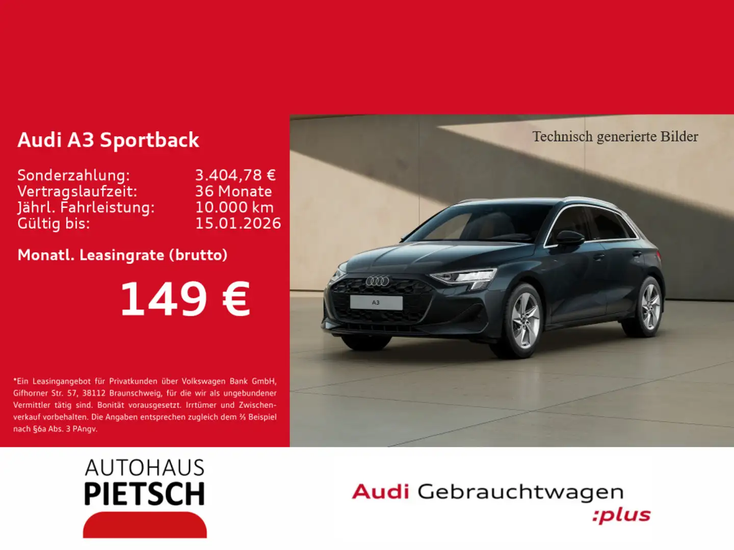 Audi A3 A3  Sportback 30 TFSI  S tronic DigCockpit Navi Grau - 1