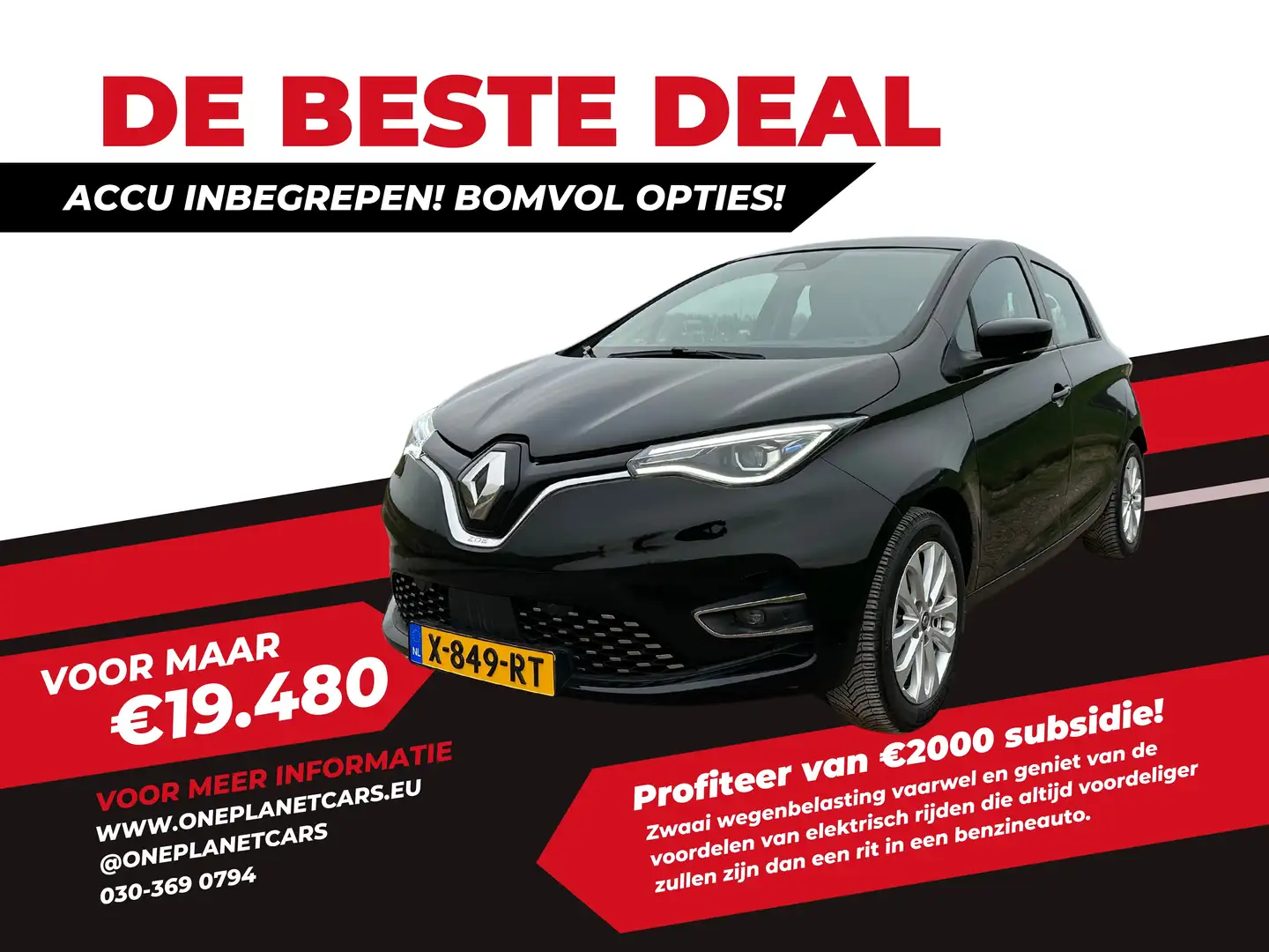 Renault ZOE Intens R135✨Accu Inc! + WinterPack + Garantie! Zwart - 2