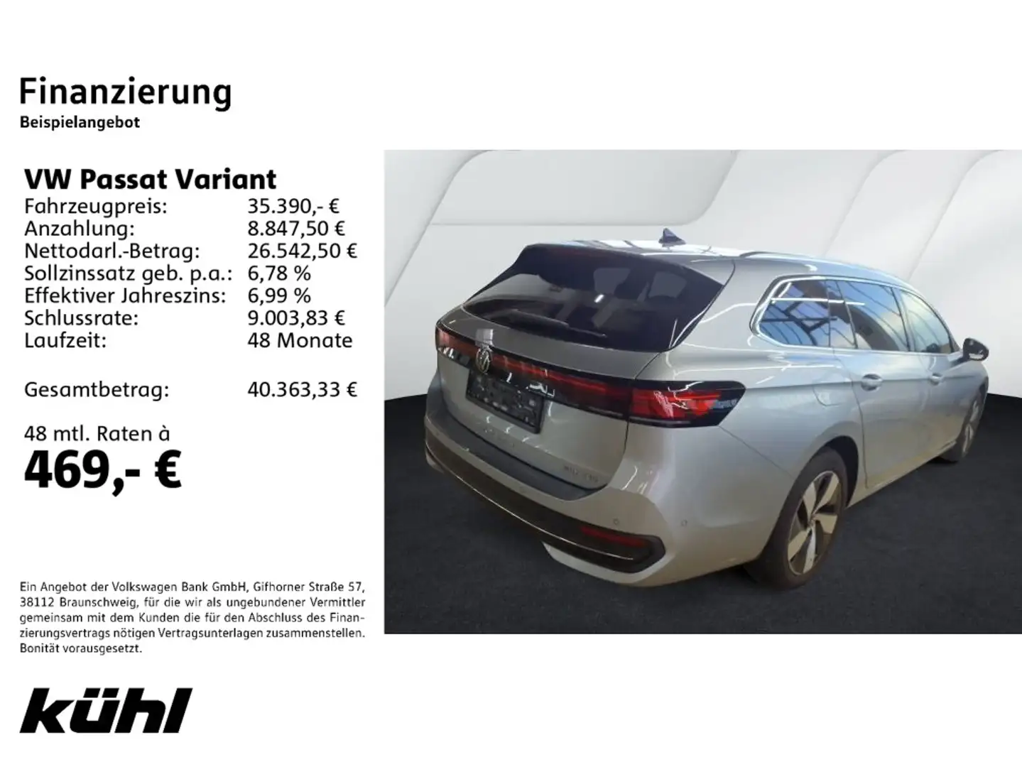 Volkswagen Passat Variant 1.5 TSI eHybrid DSG Business ACC/ Silber - 2