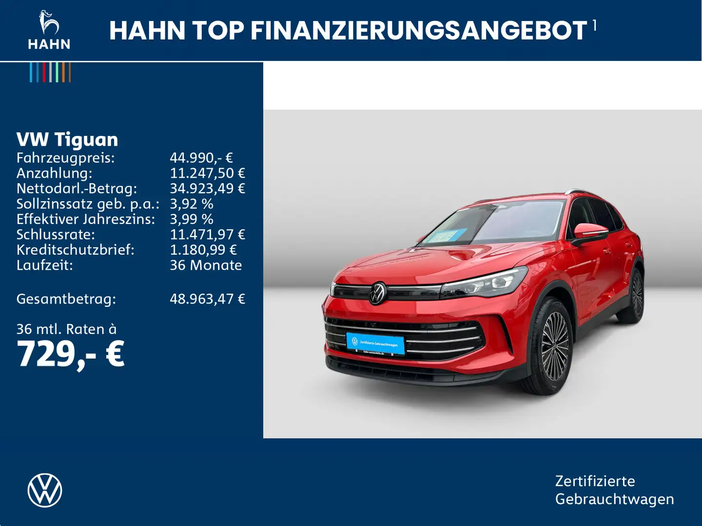 Volkswagen Tiguan 2.0TDI DSG Elegance 360° AHK Matrix Stand Rot - 2