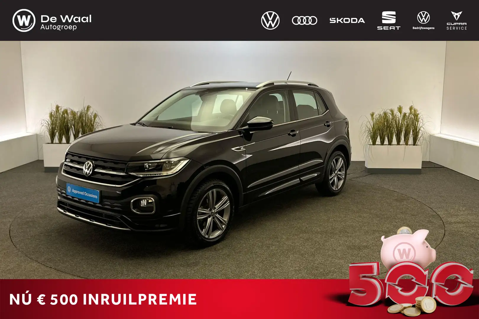 Volkswagen T-Cross 1.0 TSI 110pk R-Line | Achteruitrijcamera, Adaptiv Zwart - 1