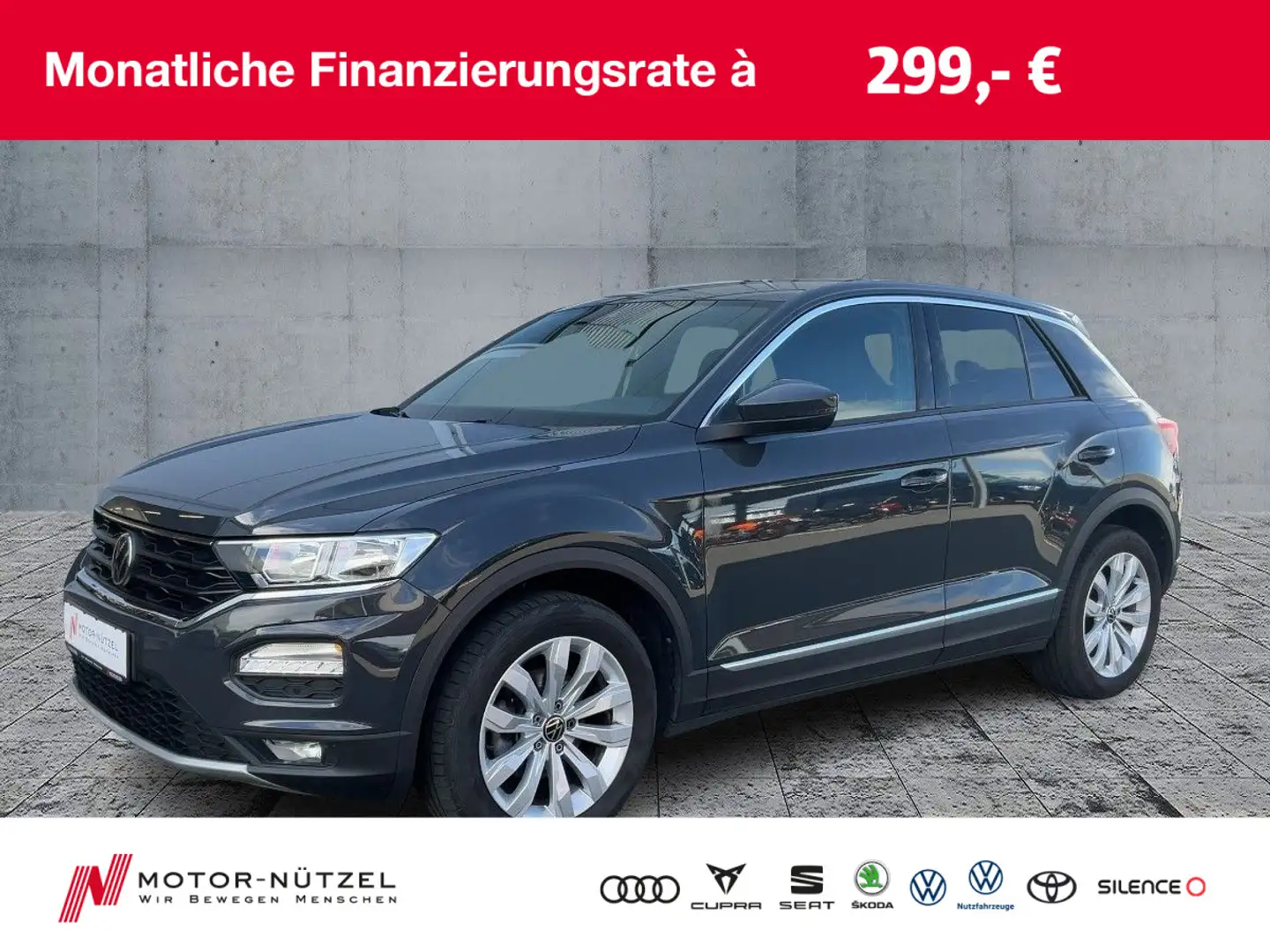Volkswagen T-Roc 1.5 TSI DSG SPORT ACC+AHK+PDC+DAB+NSW+17" Grijs - 1