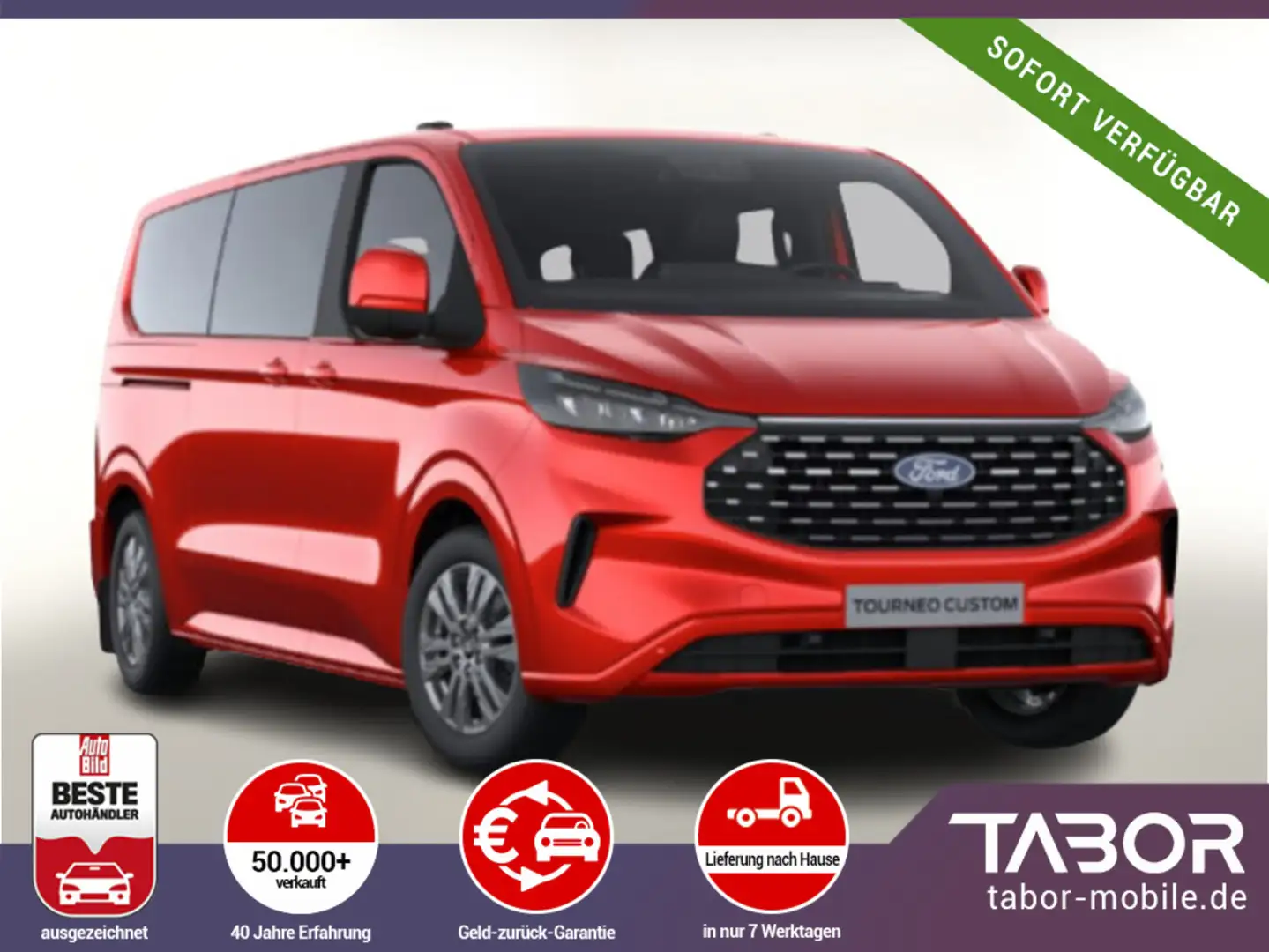 Ford Tourneo Custom TDCi 170 AT8 320 L1 Tit. Nav ACC Rot - 1