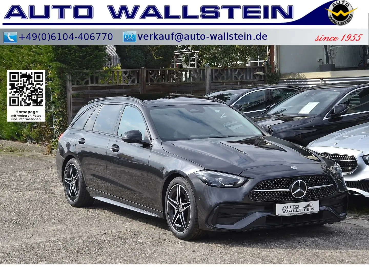Mercedes-Benz C 180 T AMG Line Adv.Plus (Pano Memo Night Spur) Gris - 1