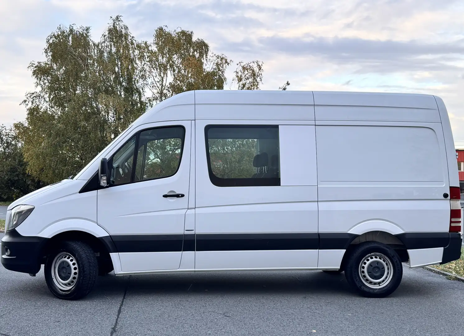 Mercedes-Benz Sprinter Kasten V6 Mixto*319 CDI*KLIMA*TEMP*AHK* Blanc - 2
