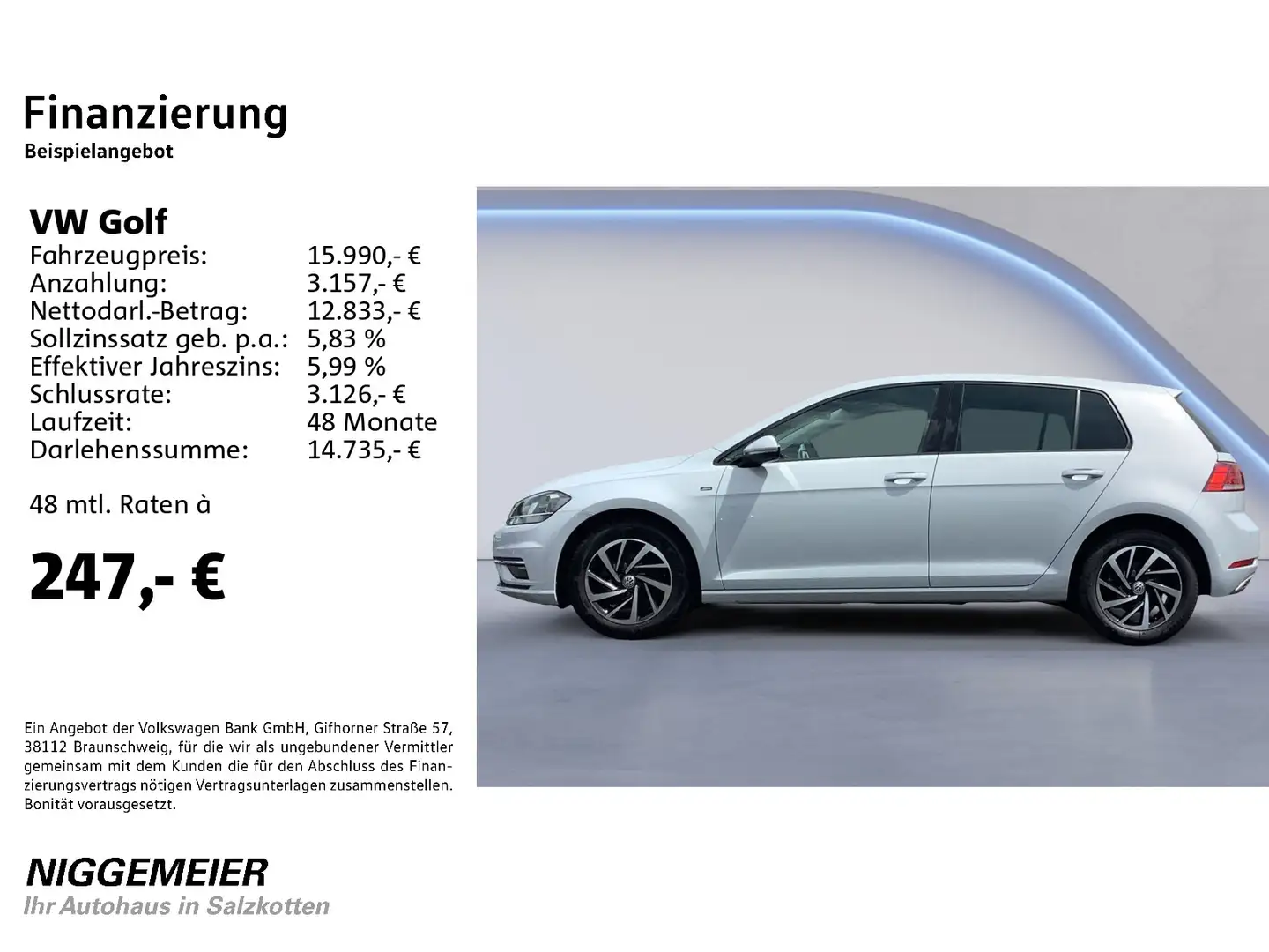 Volkswagen Golf VII 1.5TSI JOIN NAVI+ACC+ALLWETTERR. Weiß - 2