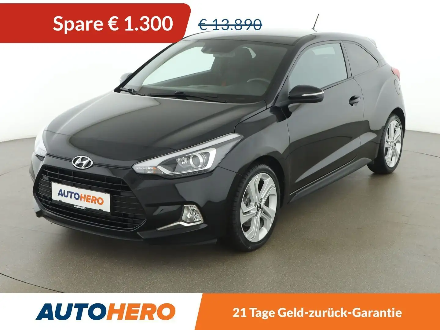 Hyundai i20 1.0 TGDI Premium *SPUR*TEMPO*KLIMAAUTO*BT* Schwarz - 1