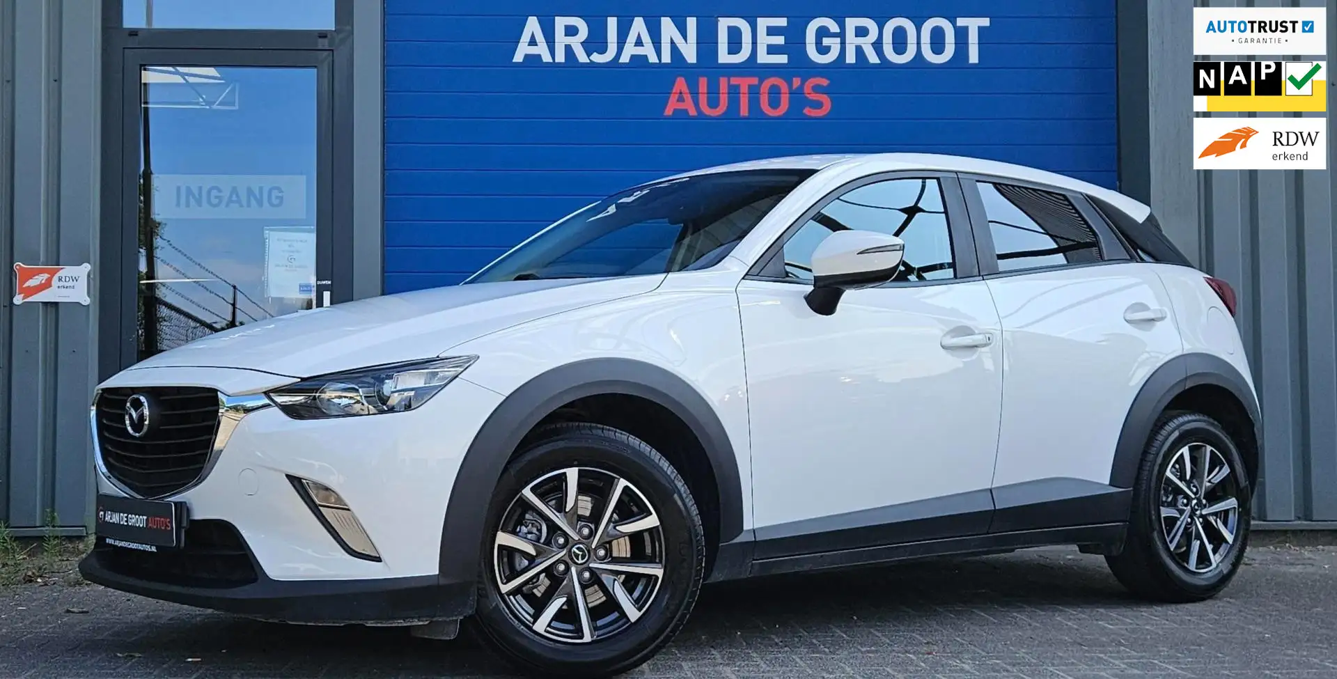Mazda CX-3 2.0 120PK Clima Cruise Navi Metalic white Dealer O Wit - 1