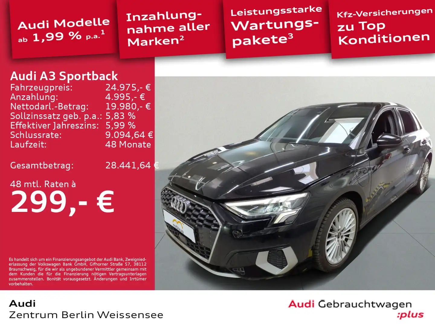 Audi A3 40 TFSI e-tron S-TRO*GRA*LED*RFK* Schwarz - 1