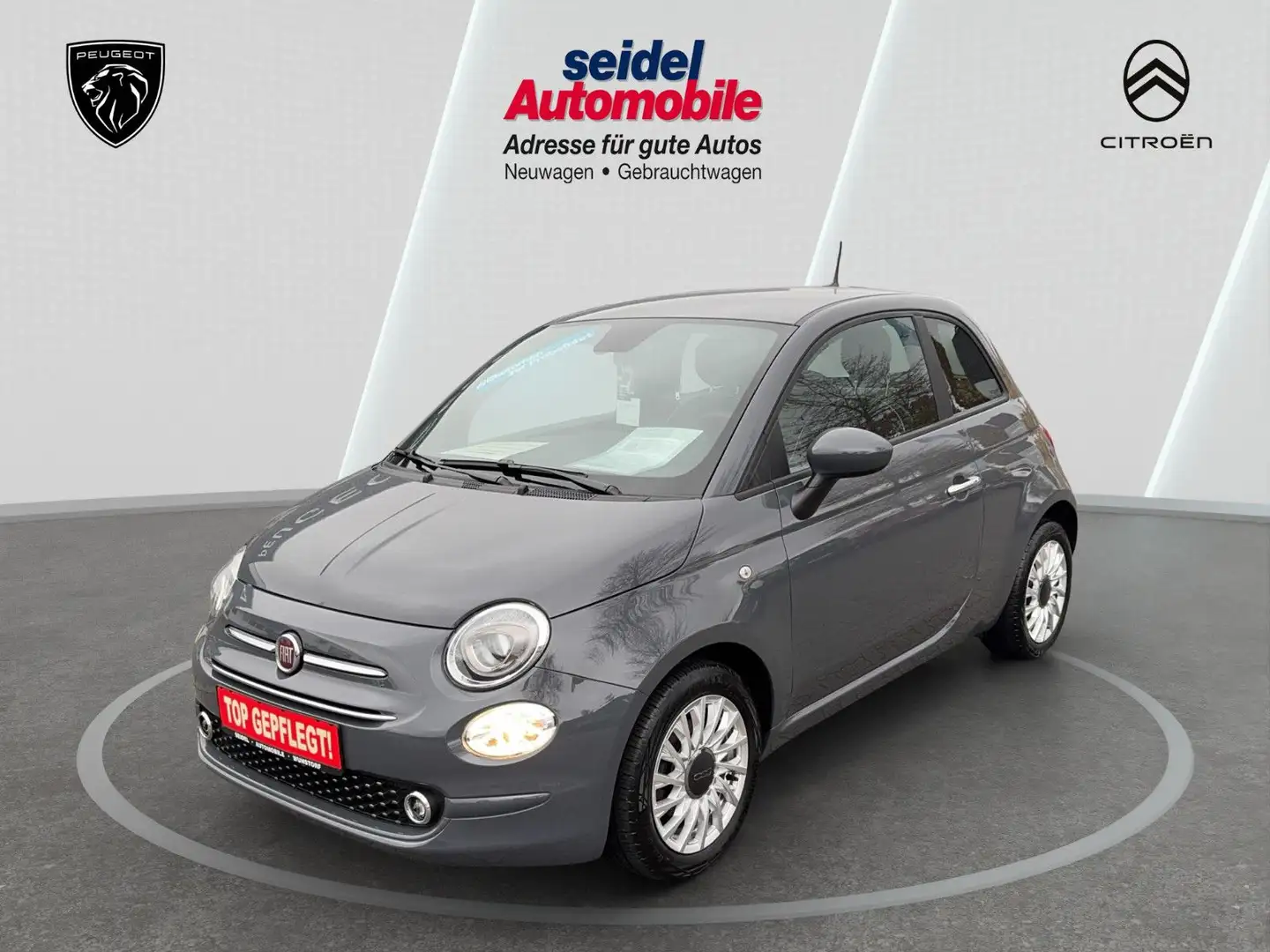Fiat 500 1.0 Mild Hybrid Lounge, 1.Hand, NAVI, PDC Grau - 1