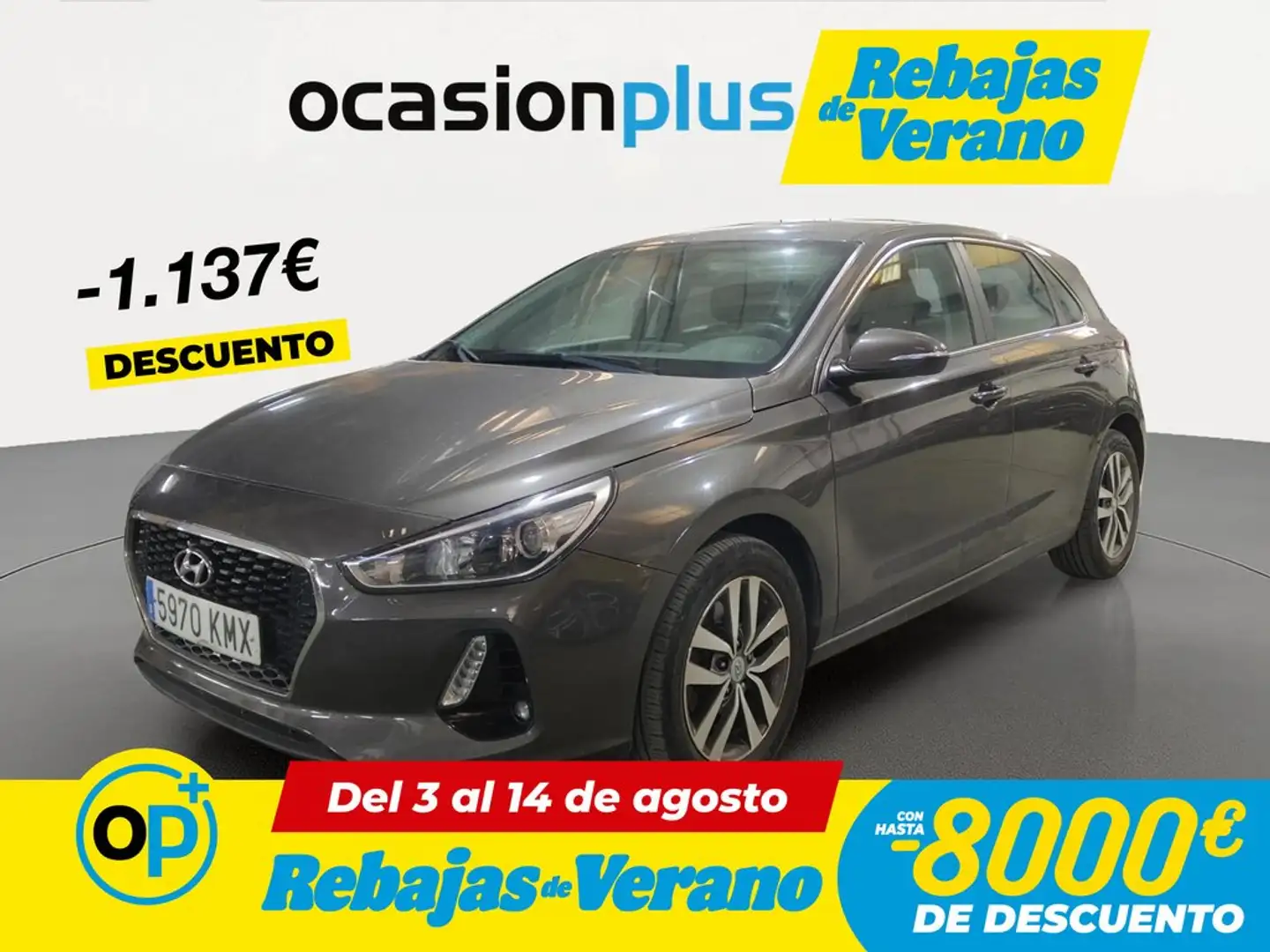 Hyundai i30 1.6CRDi Tecno 110 Gris - 1