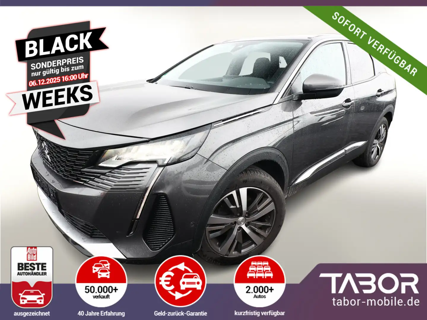 Peugeot 3008 1.5 BHDi 130 Aut. Allure Pack Nav eHk Kam Grau - 1