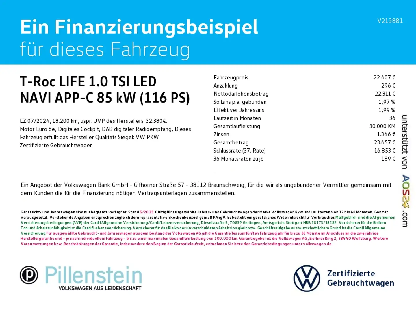 Volkswagen T-Roc LIFE 1.0 TSI LED NAVI APP-C PDC Nero - 2
