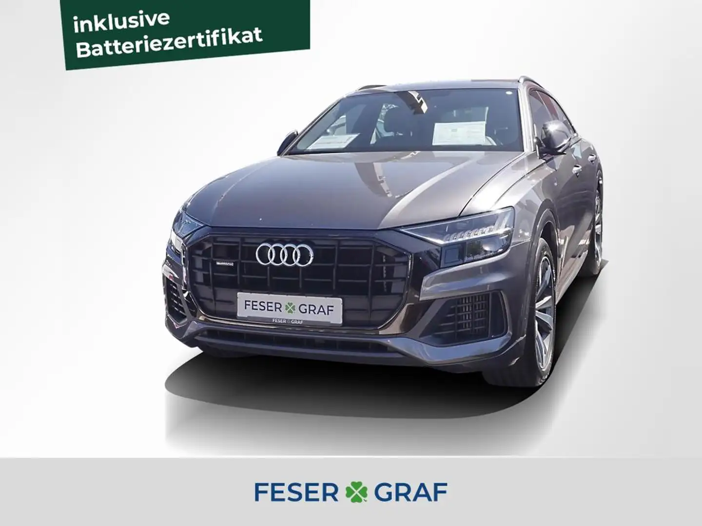 Audi Q8 55 TFSI e qu. S line B&O Matrix Navi Sitzh. Grijs - 1