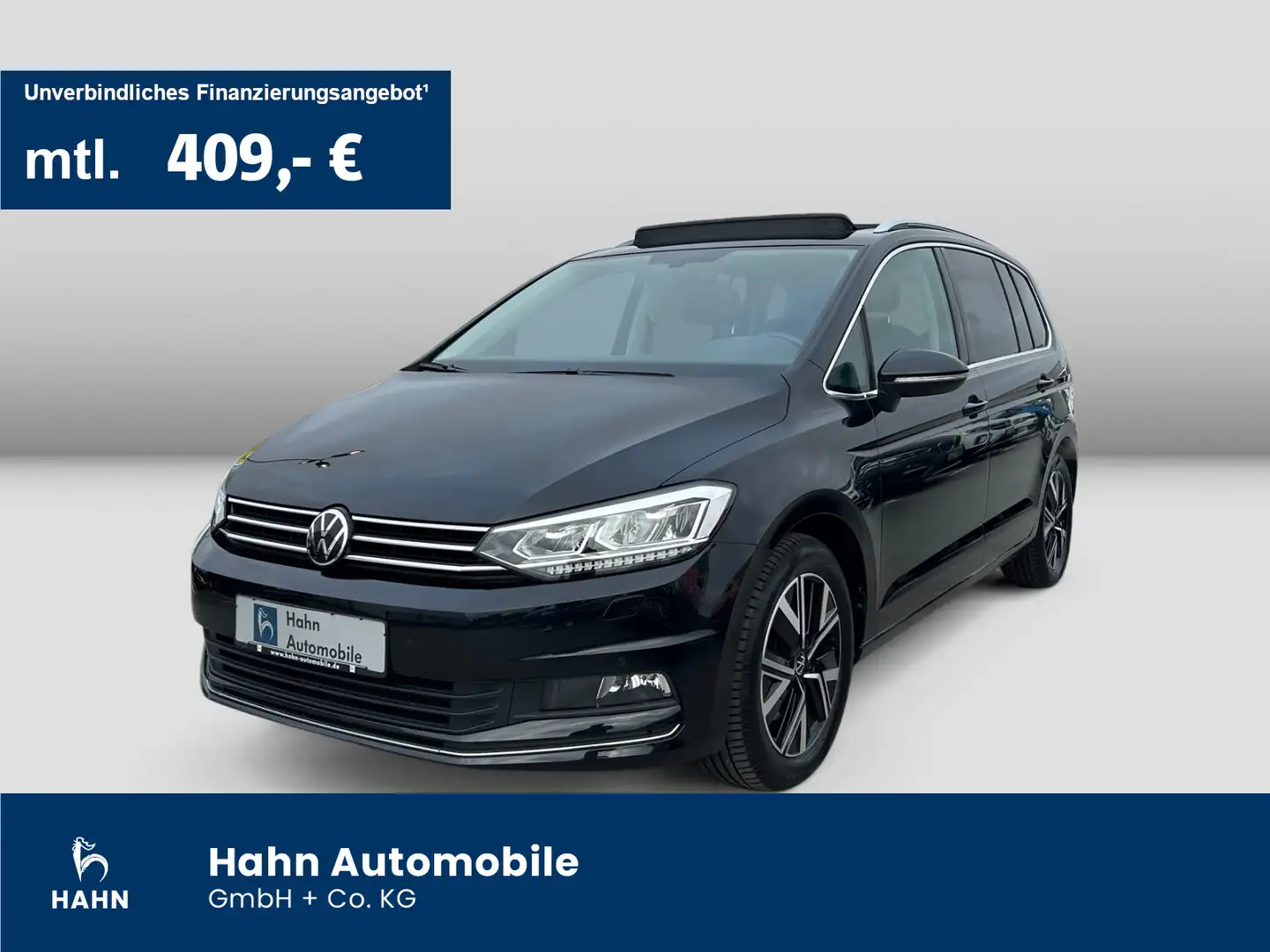 Volkswagen Touran 1.5 TSI Highline Pano Navi LED Sitzh Einp Schwarz - 1