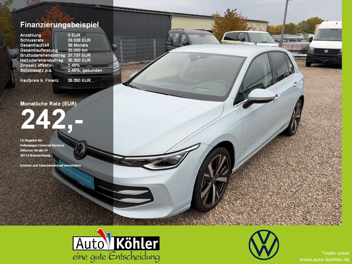 Volkswagen Golf Style TDi DSG CarPlay+Matrix+ACC+AHK+LED Blau - 1