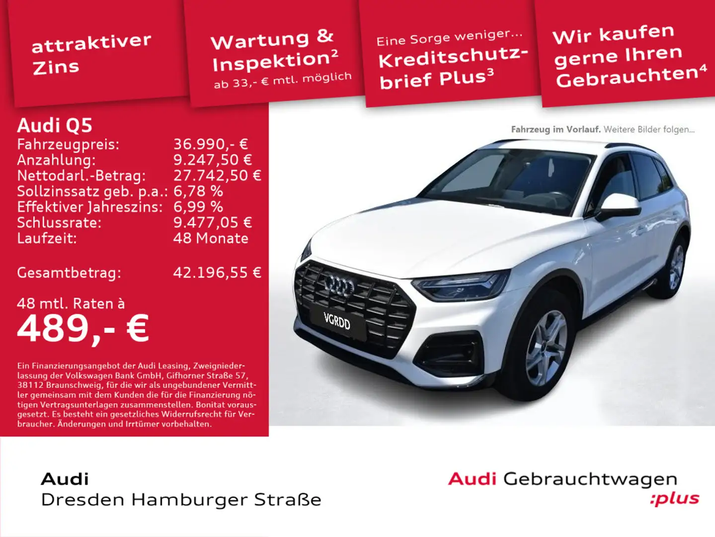 Audi Q5 SUV Advanced 40 TDI quattro S tronic DAB Weiß - 1