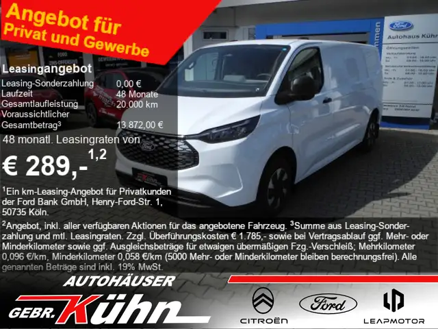 Ford E-Transit Custom 340 L2 Trend - 230V (2,3kW), Allw., Holzb.