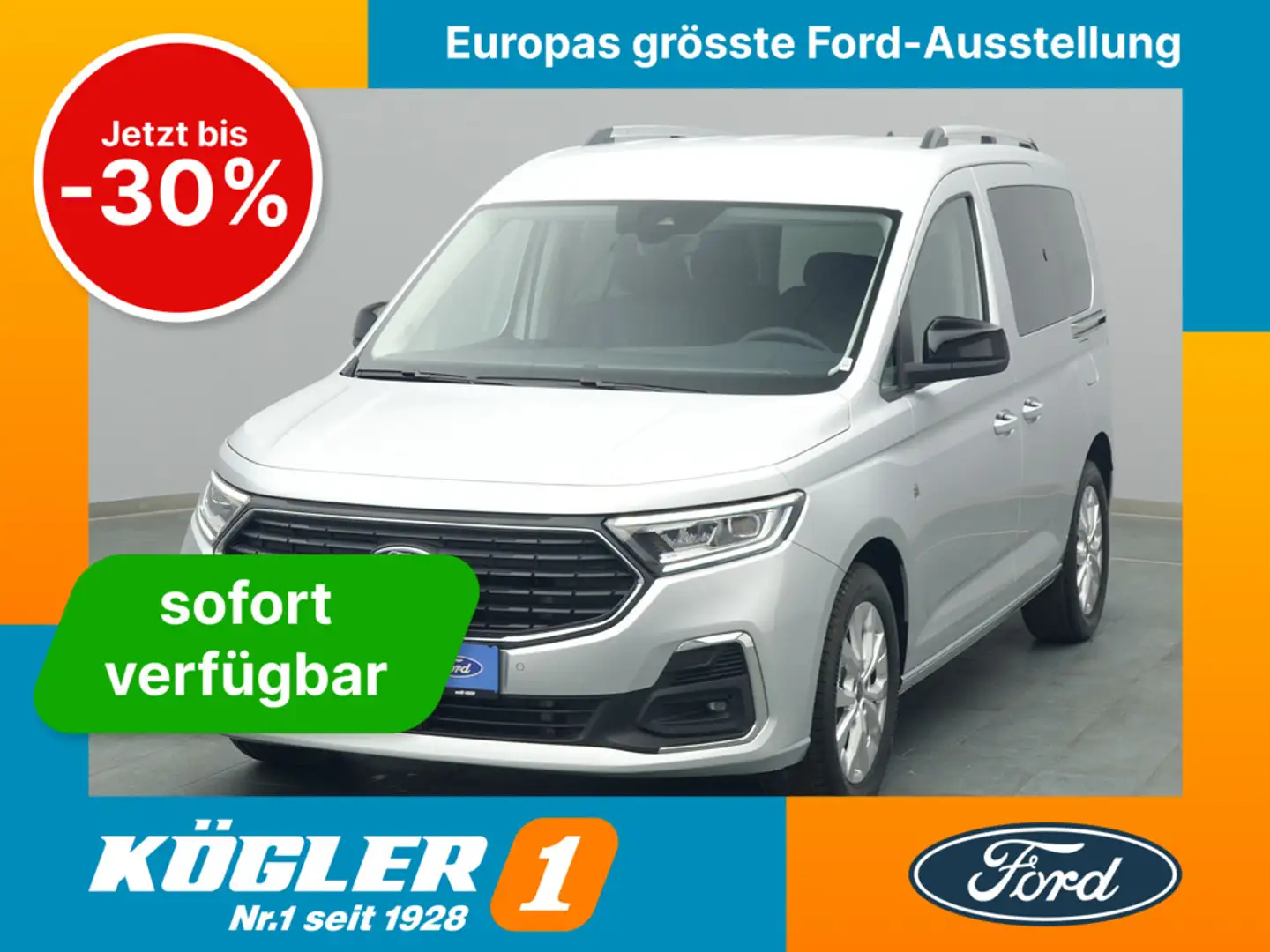 Ford Tourneo Connect Titanium 122PS Aut./LED -12%* Silber - 1