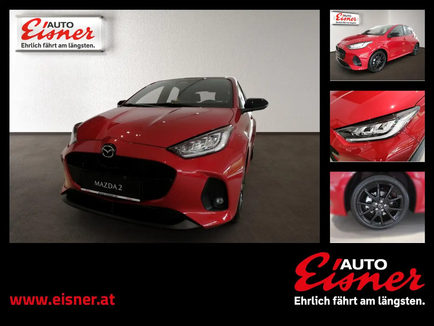Mazda 2 HYBRID HOMURA Rückfahrkamera,  Zonen Klima Rot - 1