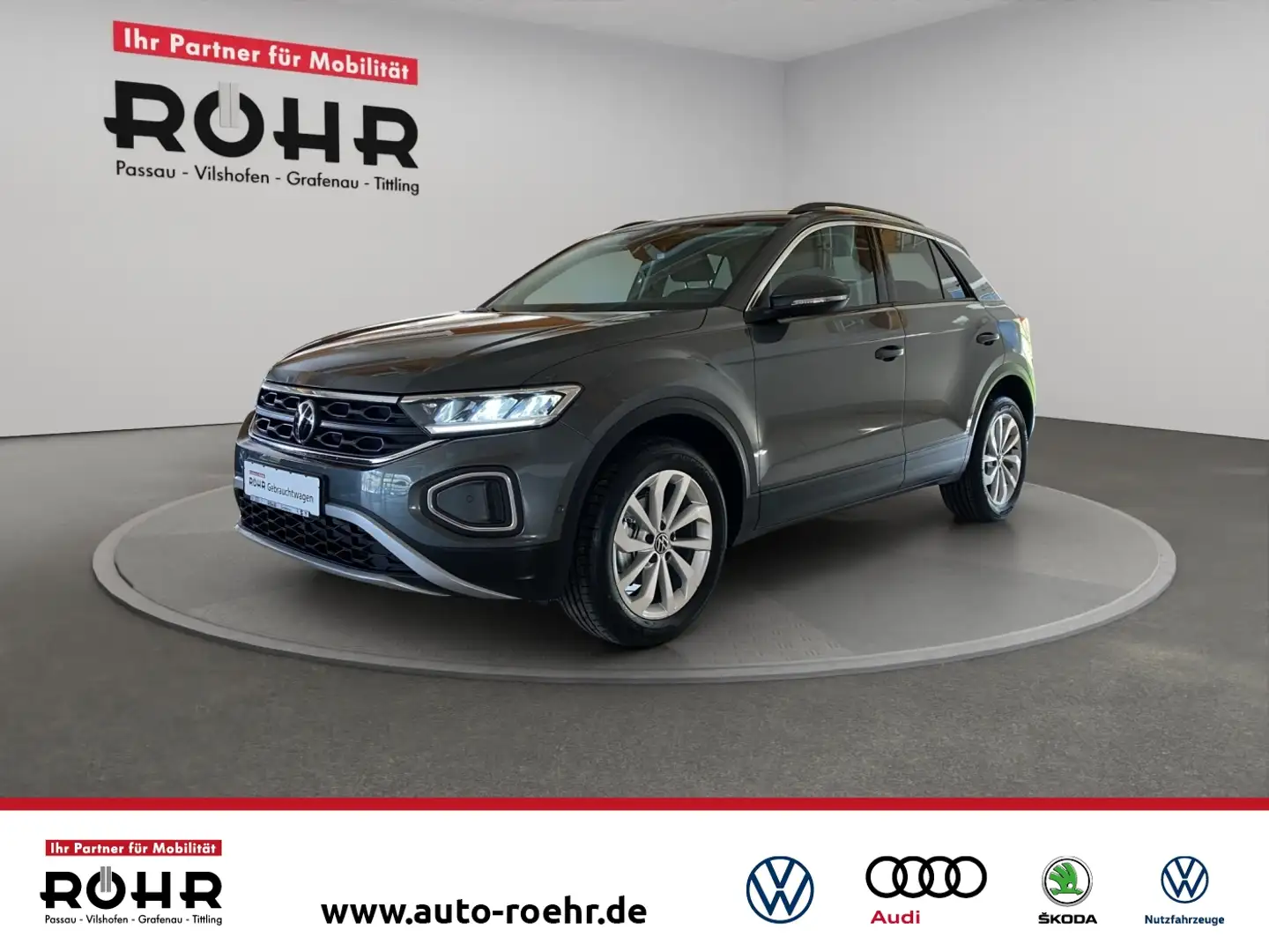 Volkswagen T-Roc Life (Garantie 03/2029.Kamera.ACC.LED.DAB) 1.0 TSI Grau - 1