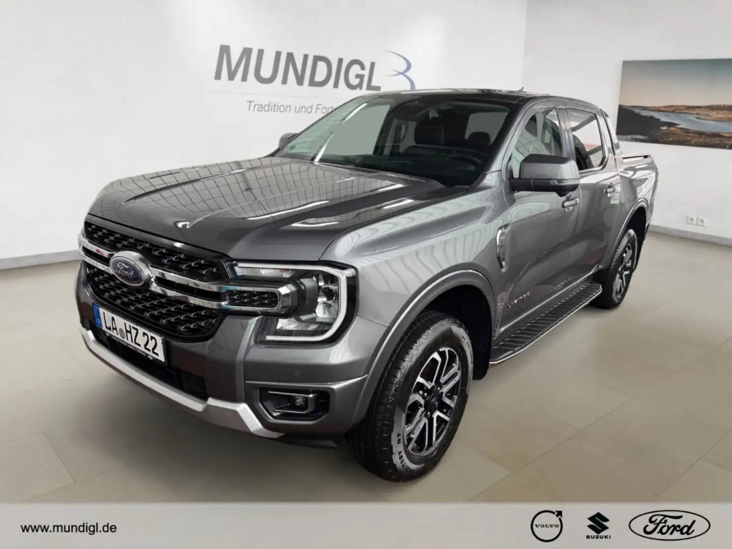 Ford Ranger 4WD Limited DK NAVI,AHK,RFK,Klimaaut.,FSH Grau - 1