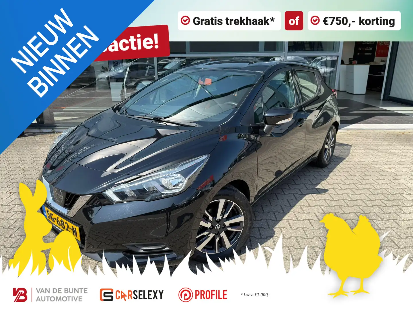 Nissan Micra 0.9 IG-T Acenta *Trekhaak & Apple Carplay* Schwarz - 1